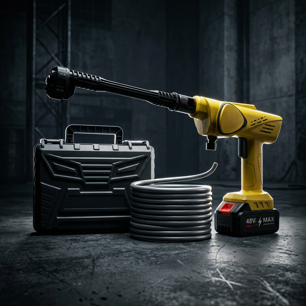 Cordless High Pressure Washer - 21V Portable Car Power Cleaner with Foam Generator