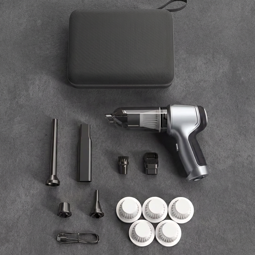 Compact Heavy-Duty Vacuum – Portable 12000PA Suction Tool for Car Interior & Workshop