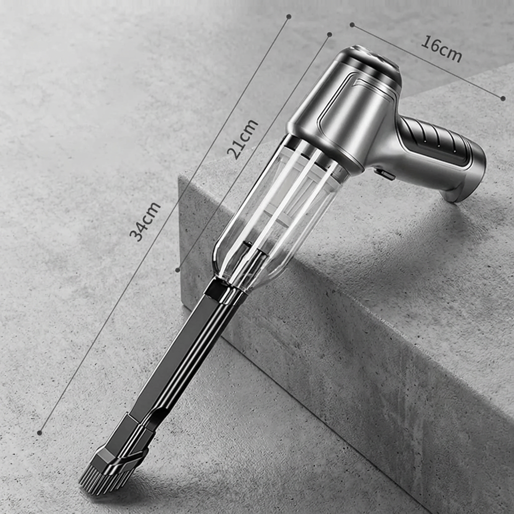 Compact Heavy-Duty Vacuum – Portable 12000PA Suction Tool for Car Interior & Workshop