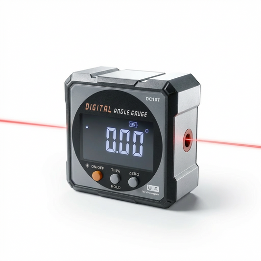 Digital Angle Gauge with Magnetic Base, USB Rechargeable
