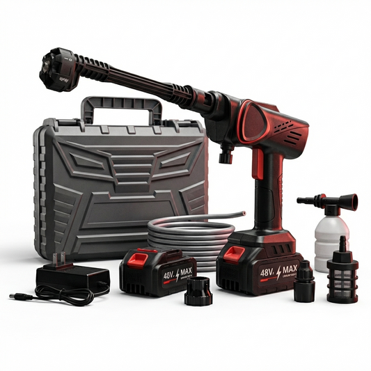 Cordless High Pressure Washer - 21V Portable Car Power Cleaner with Foam Generator