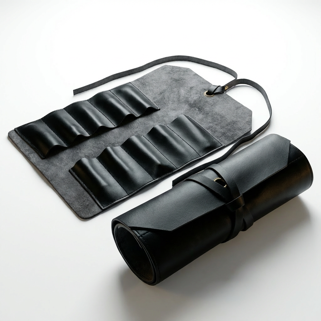 Handcrafted PU Leather Tool Roll - Compact Storage Sleeve for Wrenches, Screwdrivers & Hand Tools