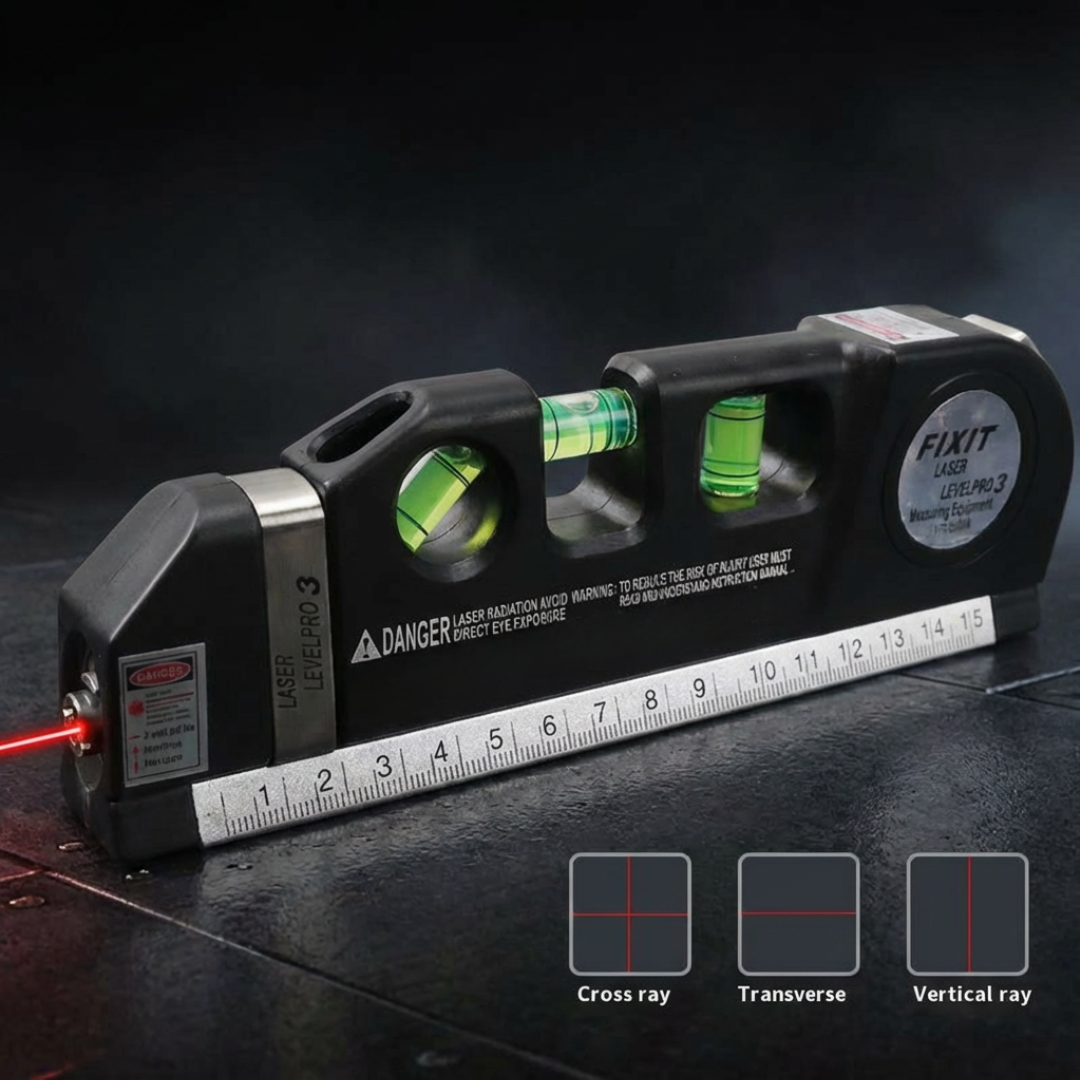 Laser Level Tool with Measuring Tape & Tripod