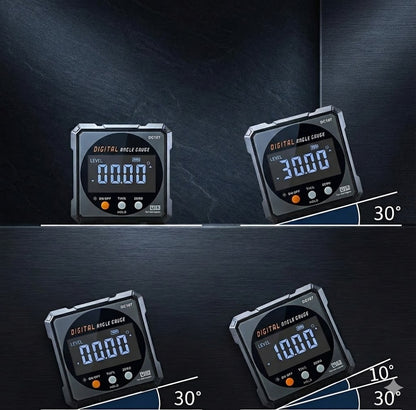 Digital Angle Gauge with Magnetic Base, USB Rechargeable
